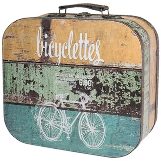 HMF Vintage Koffer aus Holz 25 x 21,5 x 8,5 cm 1-tlg. schwarz