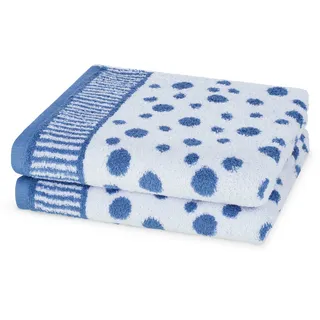 Ross Punkte, allover Kinderhandtuch 50 x 100 cm blau/weiß