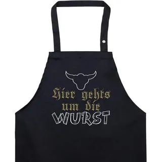 Famanu Kochschürze mit Sprüchen für Damen und Herren - Verstellbare BBQ Schürze