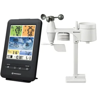 Bresser WLAN Farb-WetterCenter mit 5-in-1 Profi-Sensor V