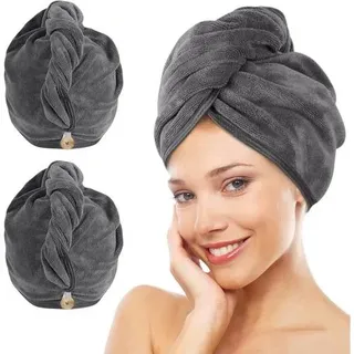Haarturban XL Mikrofaser saugfähig schnelltrocknend Haarhandtuch