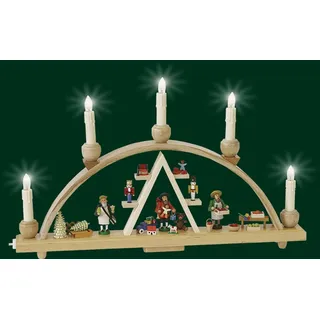 Richard Glässer GmbH Seiffen Schwibbogen Seiffener Weihnachtsmarkt 28 x 48 cm