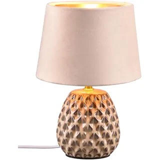 Trio Leuchten Tischleuchte Ariana E14, beige, Keramik