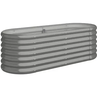 vidaXL Hochbeet 114 x 40 x 36 cm Grau