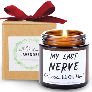 My Last Nerve Kerze – Geburtstagsgeschenk für Frauen und Männer, lustige Freundschaftsgeschenke für Freunde, Frauen, Muttertag, Valentinstag, Geschenke für sie, Mutter, beste Freundin, Schwester