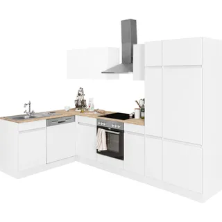 OPTIFIT Winkelküche L-Form 300 cm weiß