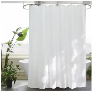 EurCross Duschvorhang Extrabreiter Textil-Duschvorhang 240x200 Weiß wasserdicht weiß