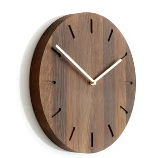 applicata - Watch:Out Wanduhr, Eiche geräuchert / Messing