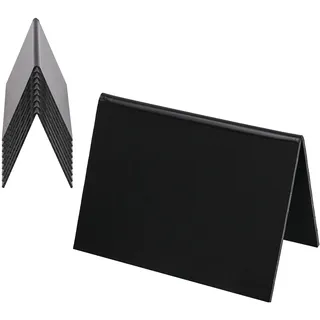 HMF 46413 Tischaufsteller Kreidetafel | 10 Stück | A-Aufsteller | 10 x 7 cm | Schwarz