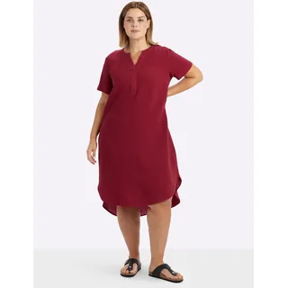 sheego Etuikleid Unifarben Rot 48