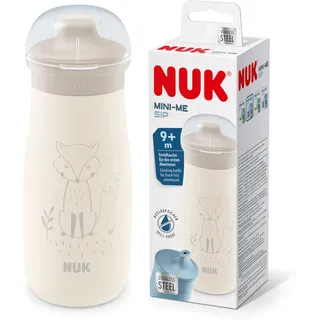NUK Edelstahl-Wasserflasche für Kleinkinder hellbrauner Fuchs 300 ml