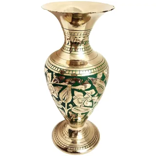 Akanksha Arts Vase aus Messing, 18,3 cm hoch, indisches Dekor, verführerischer Nakkashi