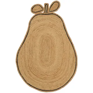 Ferm Living - Juteteppich geflochten, Birne / natur