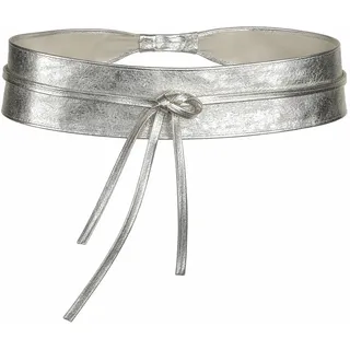 COLLEZIONE ALESSANDRO Damengürtel Leder Silber 105