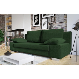 Mirjan24 Schlafsofa »Laura Cord«, Couch mit Bettkasten und Schlaffunktion, Stilvoll Polstersofa grün