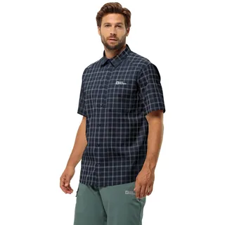 Jack Wolfskin Norbo Kurzarmhemd Night Blue Checks S