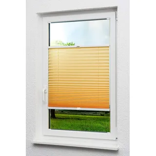 LYSEL - Qualitätsplissee Crush Tageslicht apricot - Plissee in der Größe (Bx H) 100cm * 130cm