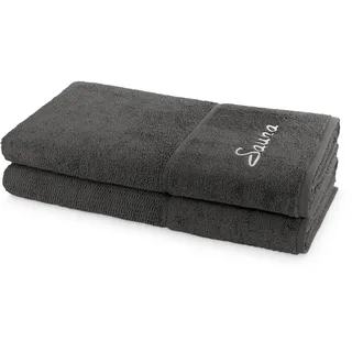 Möve Frottana Saunatuch 80 x 200 cm grau 2 St.