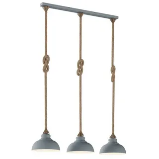 LINDBY Chaby 3-flg. 111 cm geschwungen grau Metall