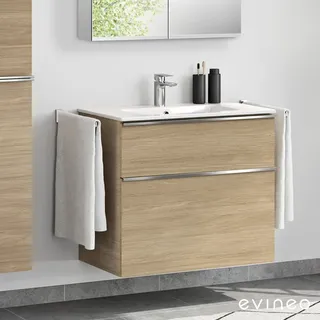 Evineo ineo4 Unterschrank B: 80 cm, 2 Auszüge, mit Griff, für evineo ineo Waschtisch,, BE0201OA,