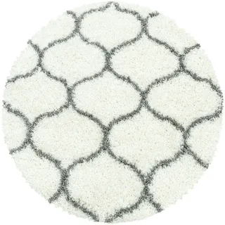 KADIMA DESIGN RONDA Shaggyteppich Ø 160 cm Creme