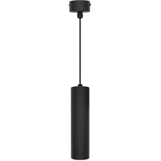 Eurekaled Schwarze Zylinder-Hängeleuchte (30 cm) mit GU10-Fassung, SOSPENS-30CM-NERO