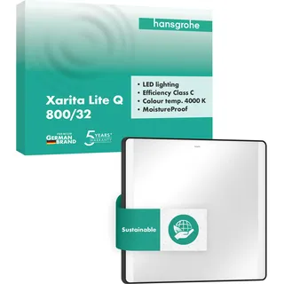 Hansgrohe Xarita Lite Q 800 x 700 x 30 mm Mattschwarz