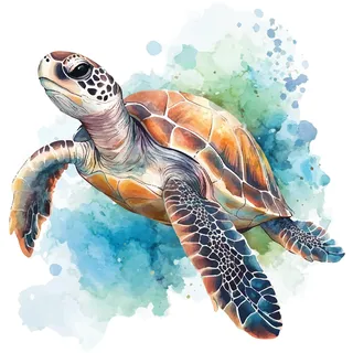 yabaduu Schildkröte Wandtattoo 20x20cm für Kinderzimmer Ozean Wandsticker | Meerstiere Wandaufkleber Deko für Mädchen Jungen Badezimmer Fenster Fliesen selbstklebend als Dekoration wasserfest Y003-01