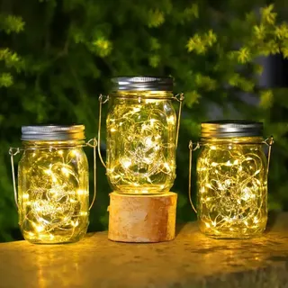 Solarleuchten Für Außen, 3 Stück – 30 Led – Ip65 Wasserdicht – Hochleistungs-solarmodul – Dekoration Für Garten, Bäume Und Terrasse - 30led