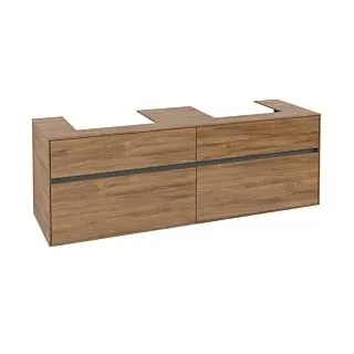 Waschbeckenunterschrank 160 x 55 cm Kansas Oak