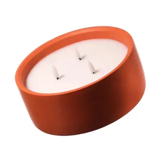 MARELIDA XXL LED Kerze Betonoptik 3-Docht D:20cm in terracotta | Gr.: onesize