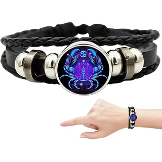 Xvilmaun Konstellation geflochtenes Seilarmband - Sternzeichen-Seil-Armband,Handgefertigtes gewebtes Sternzeichen-Wickelarmband als Geschenk für Erwachsene