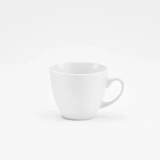 Van Well Obertassen Gourmet, bauchig, Porzellan weiß, 6-teilig, 0,2 l