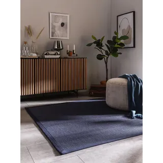 benuta Sana Sisalteppich 150 x 150 cm Blau