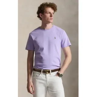Polo Ralph Lauren für Herren. 710740727507 Weiches Custom-Slim-Fit-T-Shirt aus Baumwolle in Lila (XL), Lässig, Flieder, Kurzarm