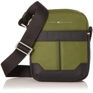 Tommy Hilfiger Herren Umhängetasche TH Elevated Nylon Mini Reporter Klein, Grün (Mentor Green), Einheitsgröße - Einheitsgröße