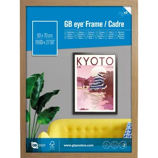 GB Eye Eton-Bilderrahmen, schwarz, 50 x 70 cm, holz, eiche, 50x70 cm
