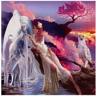 Realb2b Malen nach Zahlen XL 5d Diamond Painting Pferd Frau Malen nach Zahlen 50x65cm (Komplettset für 5D Diamond Painting inklusive Leinwand, Diamanten und Werkzeugen, Diamond Painting Set mit Zubehör für DIY-Kreativität und Entspannung), 50x65cm 5D Diamond Painting mit präziser Klebeschicht & Zubehör