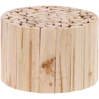 Relaxdays Blumenhocker, Holz, rund, naturbelassen, für Blumentöpfe, Pflanzkübel, Blumenständer HxD: 20 cm,