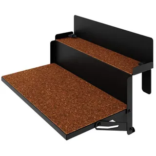 letti moderni Balkonhängetisch 35 x 48 x 29 cm Schwarz