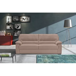Egoitaliano Ecksofa Leder 3-Sitzer Braun