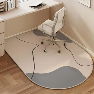Odot Bodenschutzmatte Bürostuhl, Bedruckte Bürostuhl Unterlage Diverse Größen Schreibtischstuhl Unterlage Kratzfest rutschfest Bodenschutzmatte, für Büro Hartböden (Strand,90x120cm)