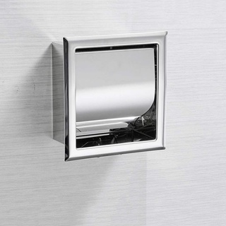 Hensftods Edelstahl 304 Toilettenpapierhalter Chrom A Wandmontage Unterputz Badezimmer Rollenpapierbox