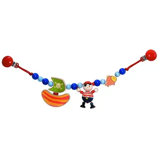 HESS SPIELZEUG Kinderwagenkette Babyspielzeug Kinderwagenkette Pirat mit Schiff BxLxH 490x30x90mm NEU bunt