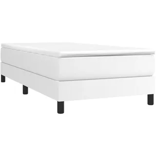 vidaXL Bettgestell Weiß 90x200 cm Kunstleder