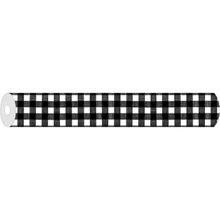 Sovie HORECA Papier-Tischdeckenrolle Karo Schwarz-Weiß – 120 cm x 25 m – 1 Stück – Einweg-Tischdecke für Gastronomie, Events & Feste – reißfest & dekorativ, aus Papier