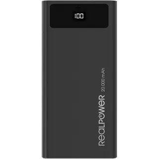 Realpower PB-20k PD 20000 mAh Schwarz