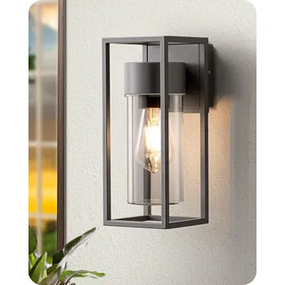 EDISHINE Wandleuchte innen & aussen, Wandlampe, Wandbeleuchtung für Hauswand, Terrassenbeleuchtung, Balkon, Modern, ohne Leuchtmittel, IP44 Wasserdicht, Anthrazite