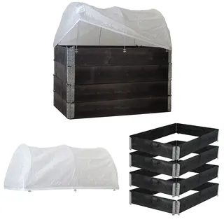 Trutzholm Hochbeet Palettenrahmen 120 x 80 x 80 cm Schwarz