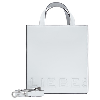 Shopper LIEBESKIND BERLIN "Paperbag S PAPER BAG LOGO CARTER" Gr. B/H/T: 22 cm x 25 cm x 12 cm, weiß (offwhite) Damen Taschen Handtaschen